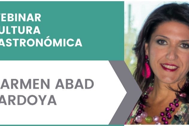 Webinar sobre cultura gastronómica dirigido por Carmen Abad Zardoya