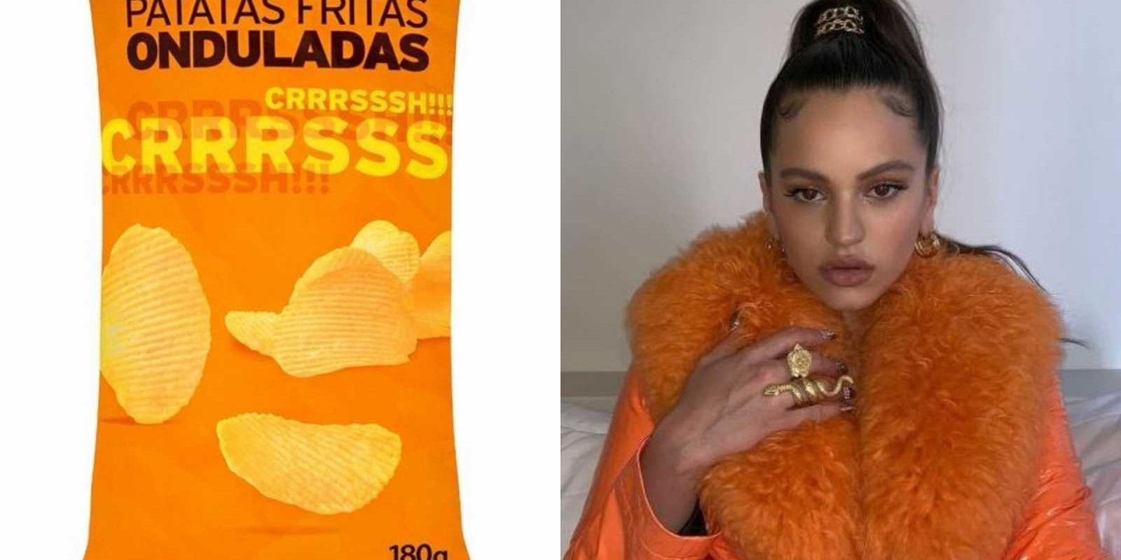Rosalía convertida en una bolsa de patatas Rosalía convertida en una bolsa de patatas